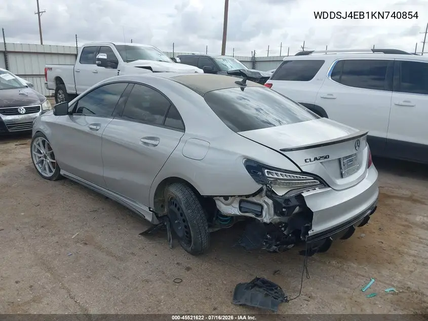 2019 Mercedes-Benz Cla 250 VIN: WDDSJ4EB1KN740854 Lot: 45521622