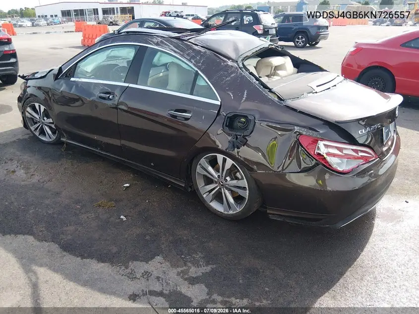 2019 Mercedes-Benz Cla 250 4Matic VIN: WDDSJ4GB6KN726557 Lot: 45565016