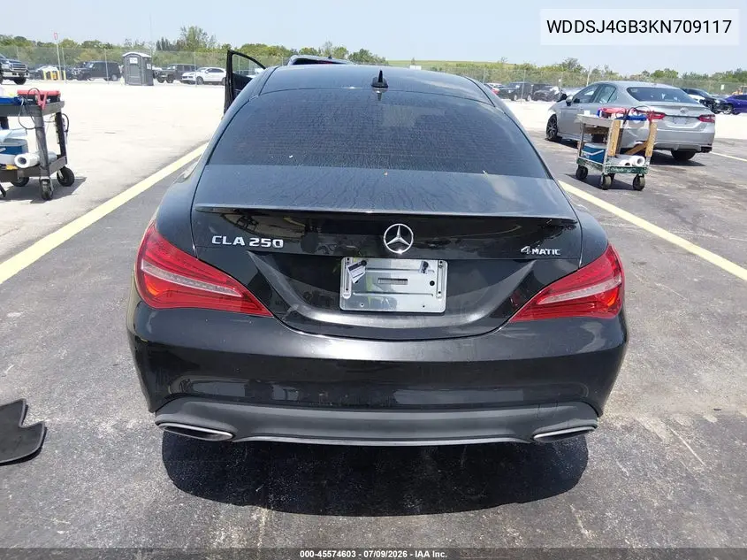 2019 Mercedes-Benz Cla 250 4Matic VIN: WDDSJ4GB3KN709117 Lot: 45574603