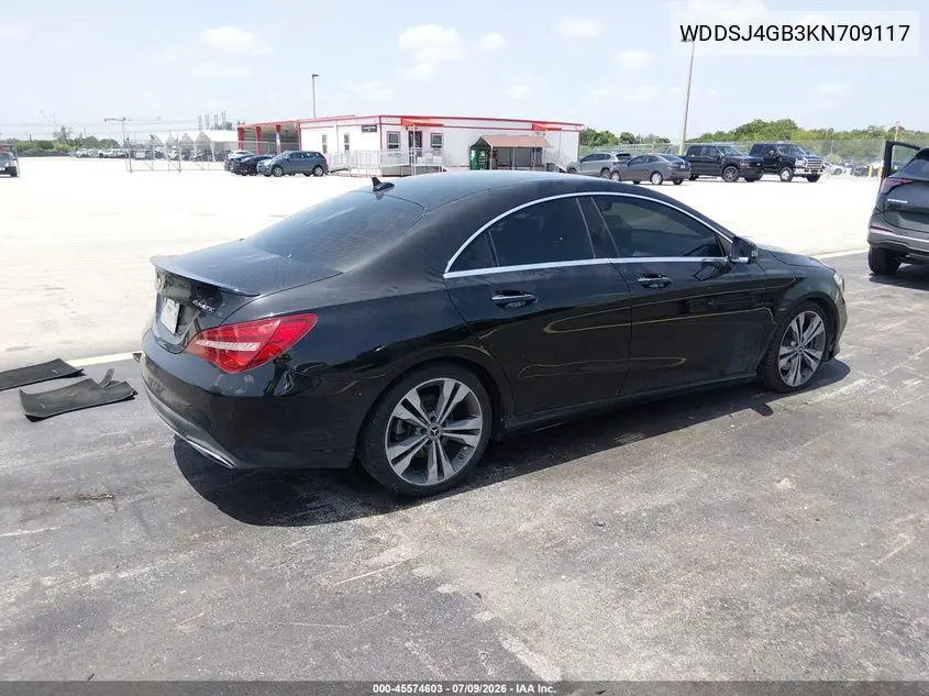 2019 Mercedes-Benz Cla 250 4Matic VIN: WDDSJ4GB3KN709117 Lot: 45574603