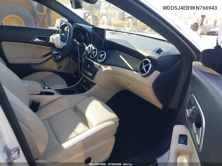 2019 Mercedes-Benz Cla 250 VIN: WDDSJ4EB9KN766943 Lot: 45574695