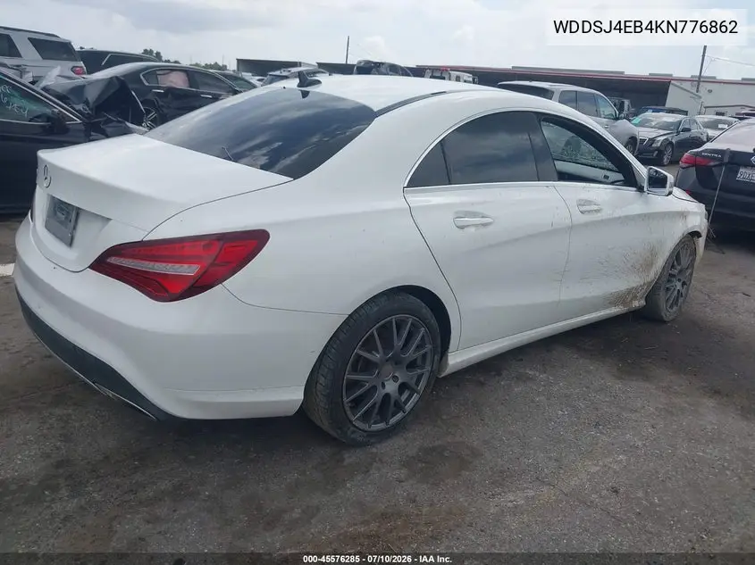 2019 Mercedes-Benz Cla 250 VIN: WDDSJ4EB4KN776862 Lot: 45576285