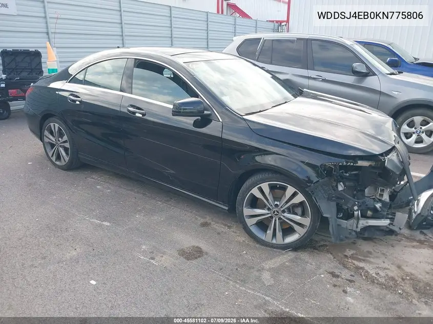 2019 Mercedes-Benz Cla 250 VIN: WDDSJ4EB0KN775806 Lot: 45581102