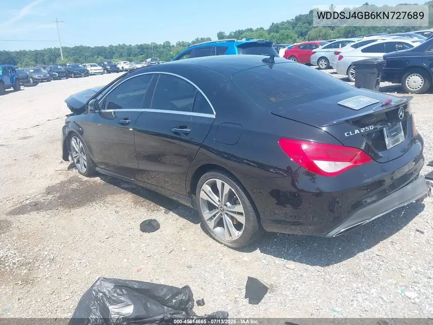 2019 Mercedes-Benz Cla 250 4Matic VIN: WDDSJ4GB6KN727689 Lot: 45614665