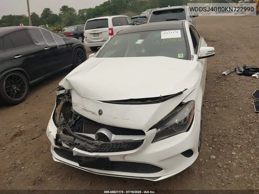 2019 Mercedes-Benz Cla 250 4Matic VIN: WDDSJ4GB0KN722990 Lot: 45621170