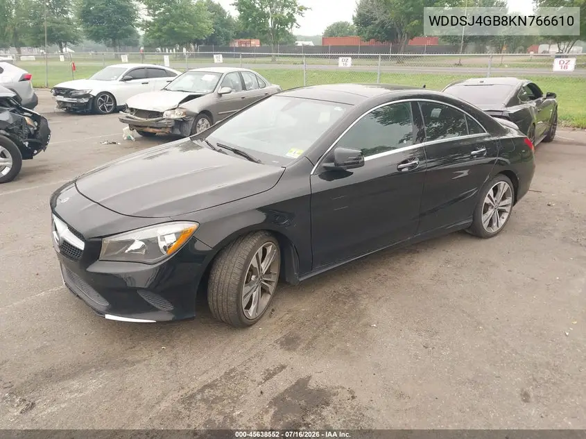 2019 Mercedes-Benz Cla 250 4Matic VIN: WDDSJ4GB8KN766610 Lot: 45638552