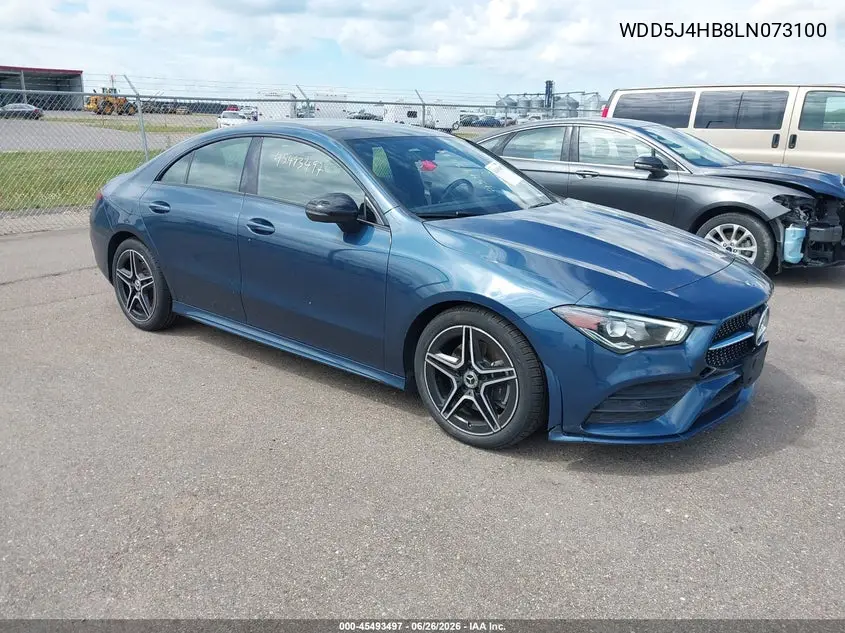 2020 Mercedes-Benz Cla 250 4Matic VIN: WDD5J4HB8LN073100 Lot: 45493497