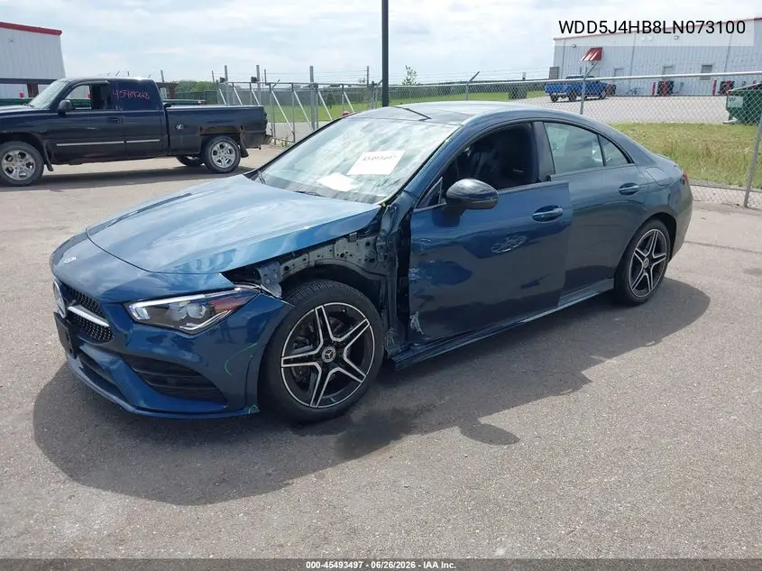 2020 Mercedes-Benz Cla 250 4Matic VIN: WDD5J4HB8LN073100 Lot: 45493497