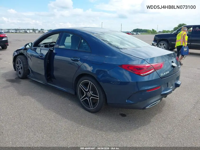 2020 Mercedes-Benz Cla 250 4Matic VIN: WDD5J4HB8LN073100 Lot: 45493497
