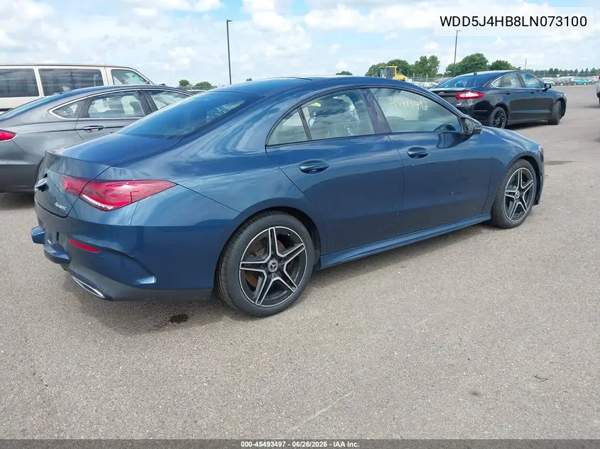 2020 Mercedes-Benz Cla 250 4Matic VIN: WDD5J4HB8LN073100 Lot: 45493497