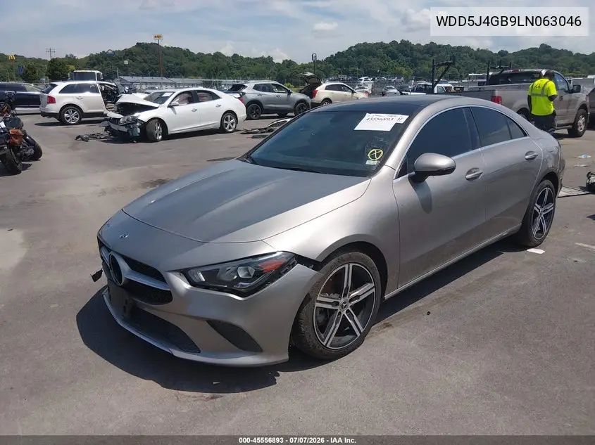 2020 Mercedes-Benz Cla 250 VIN: WDD5J4GB9LN063046 Lot: 45556893