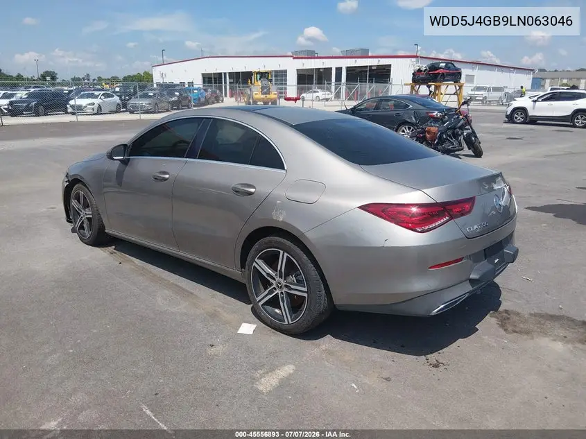 2020 Mercedes-Benz Cla 250 VIN: WDD5J4GB9LN063046 Lot: 45556893