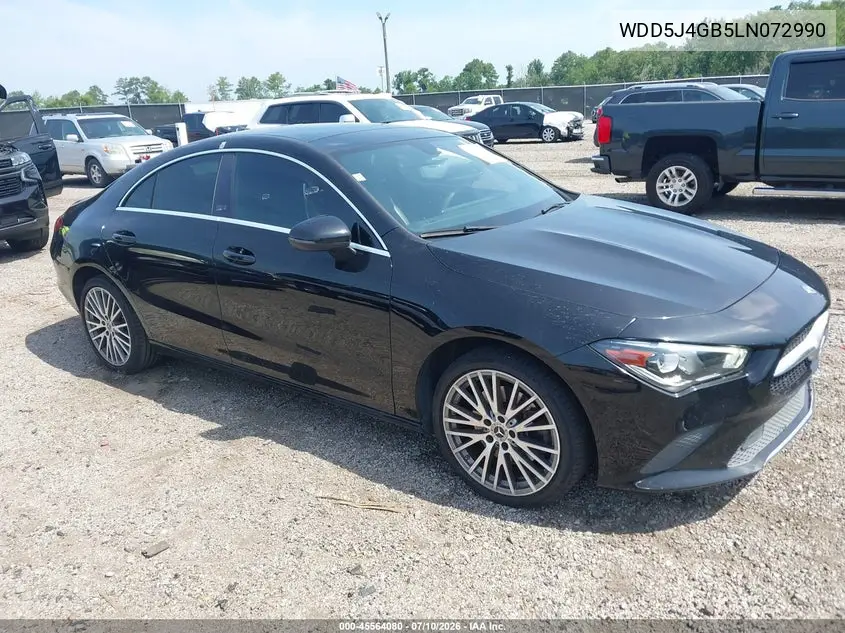2020 Mercedes-Benz Cla 250 VIN: WDD5J4GB5LN072990 Lot: 45564080