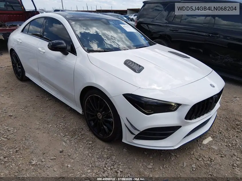 2020 Mercedes-Benz Cla 250 VIN: WDD5J4GB4LN068204 Lot: 45565132