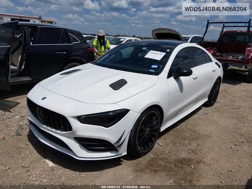 2020 Mercedes-Benz Cla 250 VIN: WDD5J4GB4LN068204 Lot: 45565132