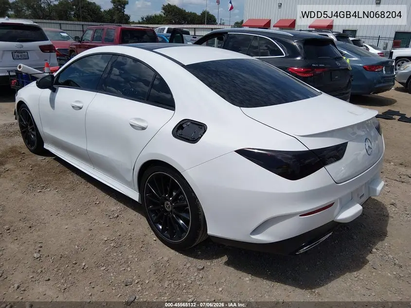 2020 Mercedes-Benz Cla 250 VIN: WDD5J4GB4LN068204 Lot: 45565132