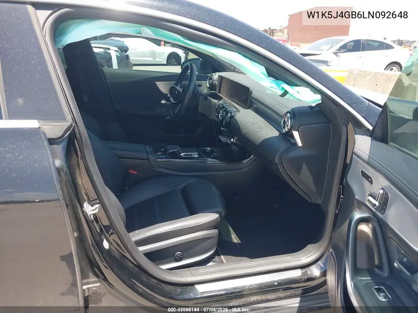 2020 Mercedes-Benz Cla 250 VIN: W1K5J4GB6LN092648 Lot: 45566144