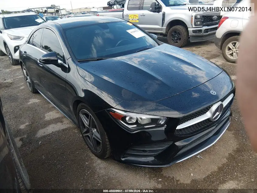 2020 Mercedes-Benz Cla 250 4Matic VIN: WDD5J4HBXLN072014 Lot: 45589951