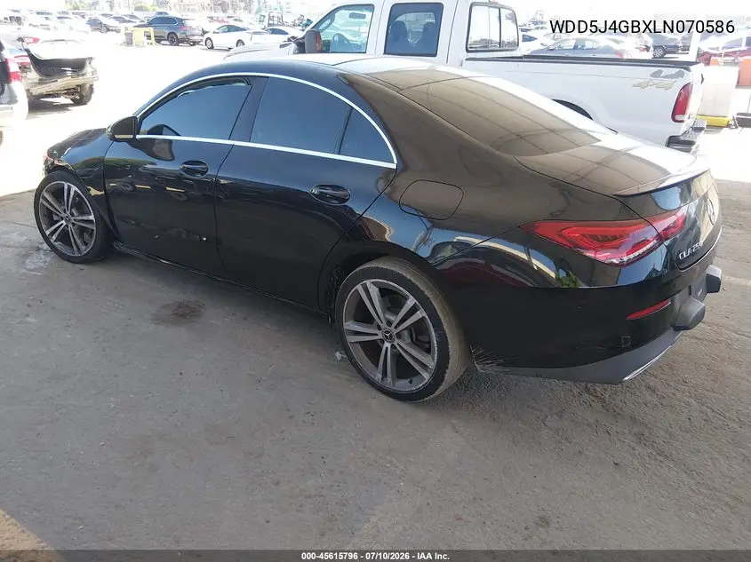 2020 Mercedes-Benz Cla 250 VIN: WDD5J4GBXLN070586 Lot: 45615796