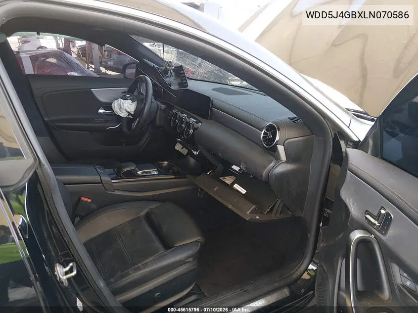 2020 Mercedes-Benz Cla 250 VIN: WDD5J4GBXLN070586 Lot: 45615796