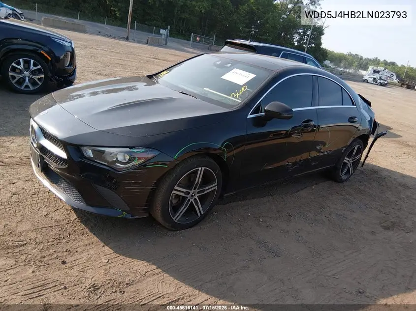 WDD5J4HB2LN023793 2020 Mercedes-Benz Cla 250 4Matic