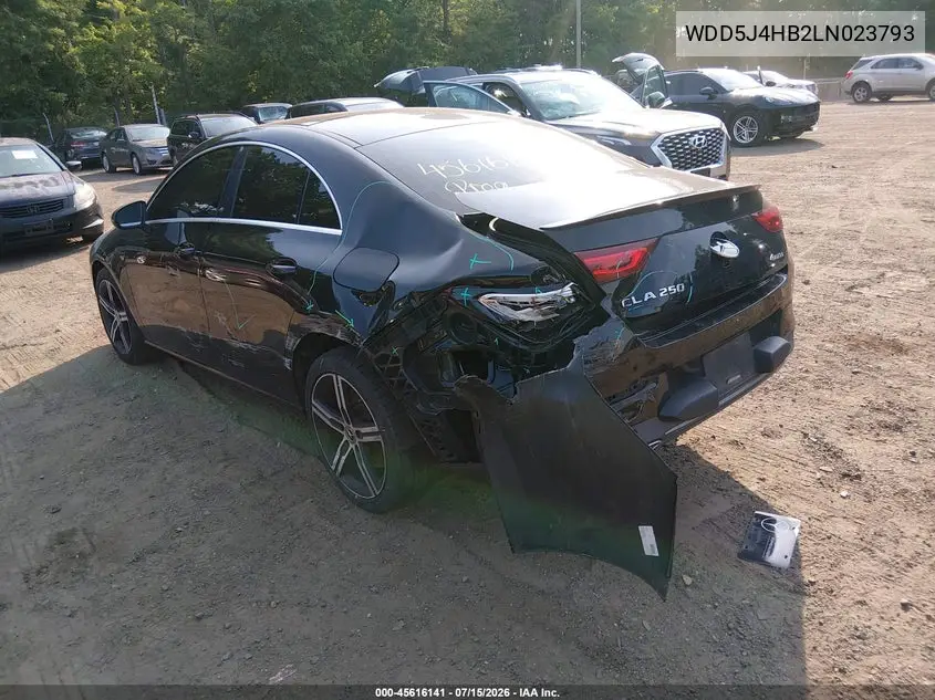 WDD5J4HB2LN023793 2020 Mercedes-Benz Cla 250 4Matic