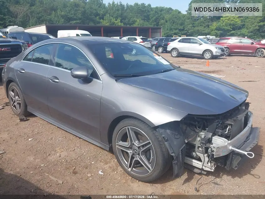 2020 Mercedes-Benz Cla 250 4Matic VIN: WDD5J4HBXLN069386 Lot: 45648600