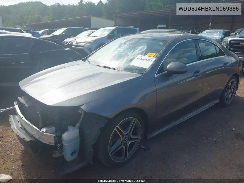 2020 Mercedes-Benz Cla 250 4Matic VIN: WDD5J4HBXLN069386 Lot: 45648600