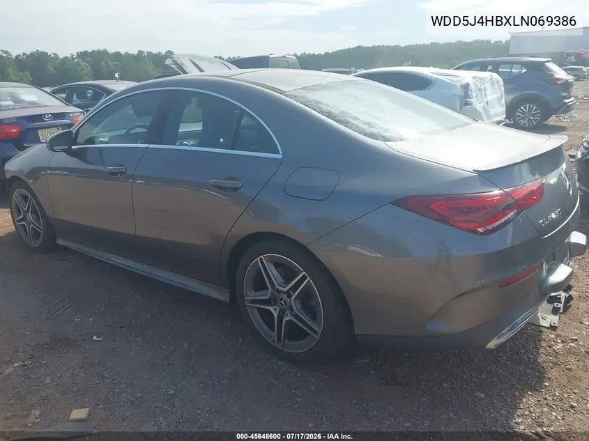 2020 Mercedes-Benz Cla 250 4Matic VIN: WDD5J4HBXLN069386 Lot: 45648600