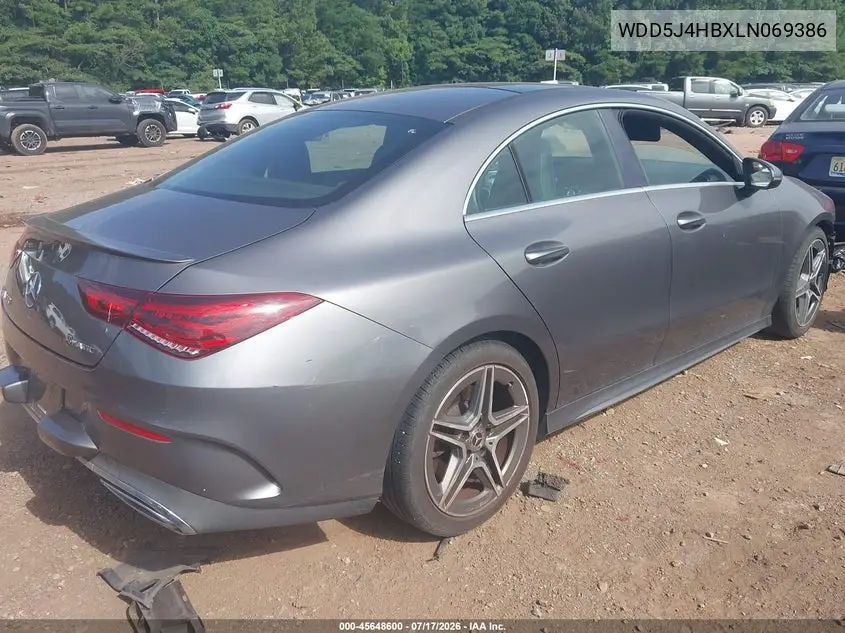 2020 Mercedes-Benz Cla 250 4Matic VIN: WDD5J4HBXLN069386 Lot: 45648600