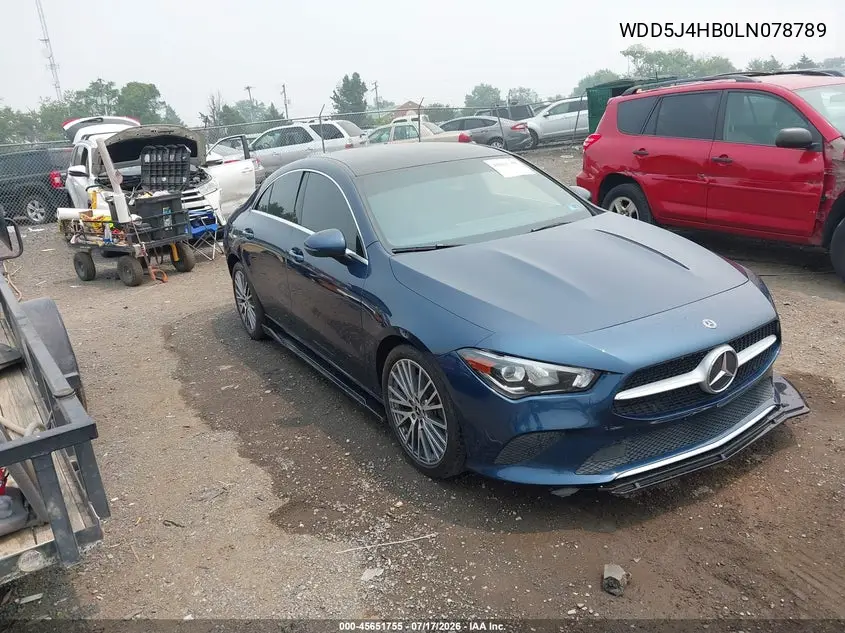 2020 Mercedes-Benz Cla 250 4Matic VIN: WDD5J4HB0LN078789 Lot: 45651755