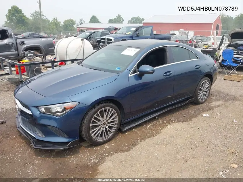 2020 Mercedes-Benz Cla 250 4Matic VIN: WDD5J4HB0LN078789 Lot: 45651755