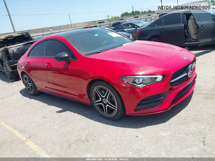 2020 Mercedes-Benz Cla 250 VIN: WDD5J4GB2LN060909 Lot: 45671636