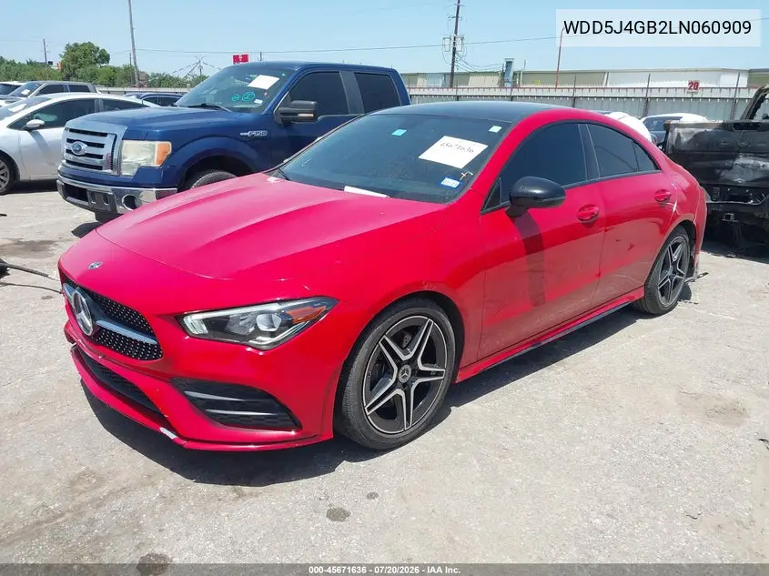 2020 Mercedes-Benz Cla 250 VIN: WDD5J4GB2LN060909 Lot: 45671636