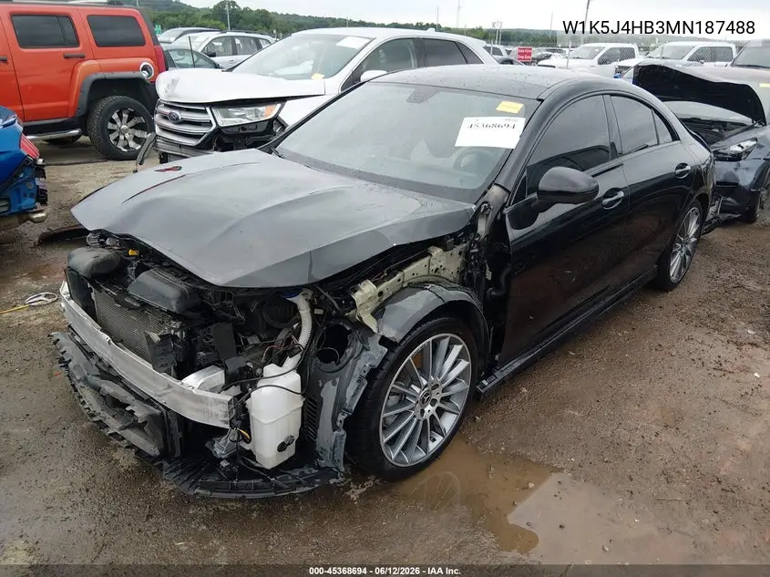 2021 Mercedes-Benz Cla 250 4Matic VIN: W1K5J4HB3MN187488 Lot: 45368694