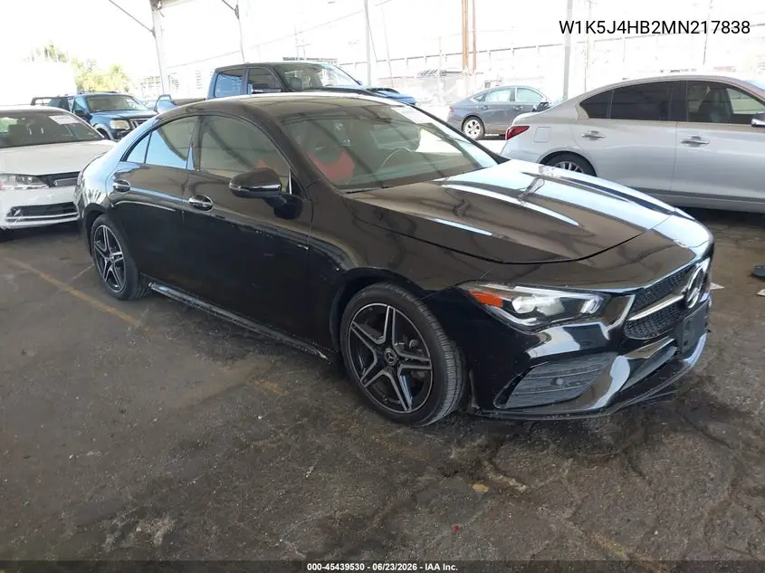 2021 Mercedes-Benz Cla 250 4Matic VIN: W1K5J4HB2MN217838 Lot: 45439530