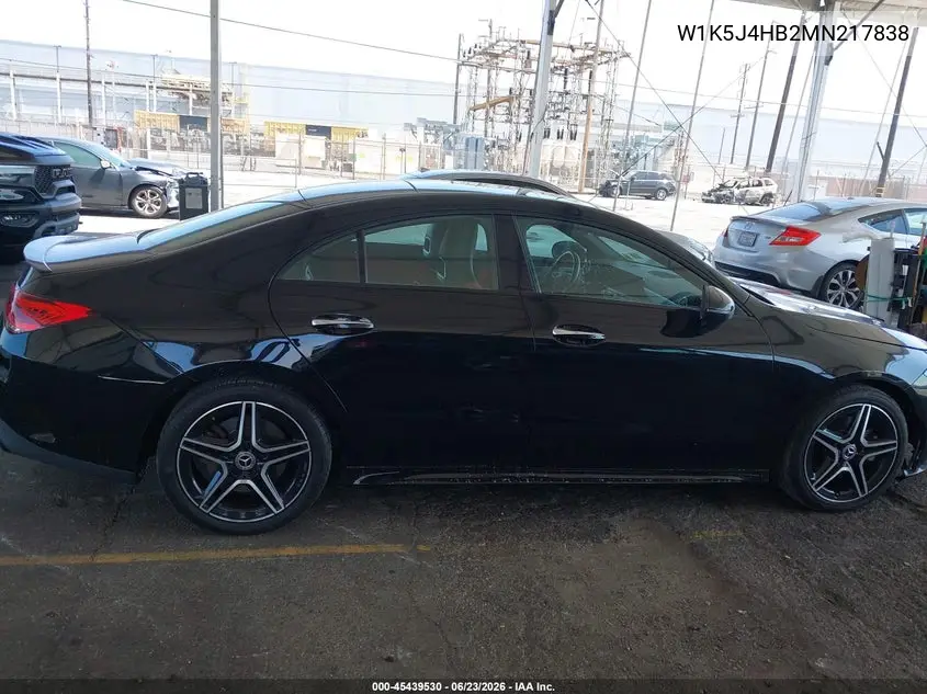 2021 Mercedes-Benz Cla 250 4Matic VIN: W1K5J4HB2MN217838 Lot: 45439530