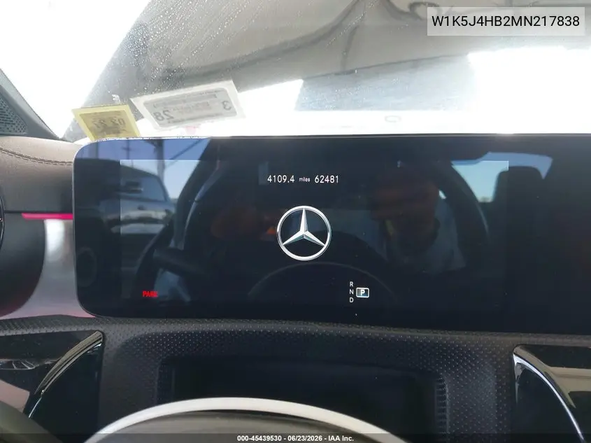 2021 Mercedes-Benz Cla 250 4Matic VIN: W1K5J4HB2MN217838 Lot: 45439530
