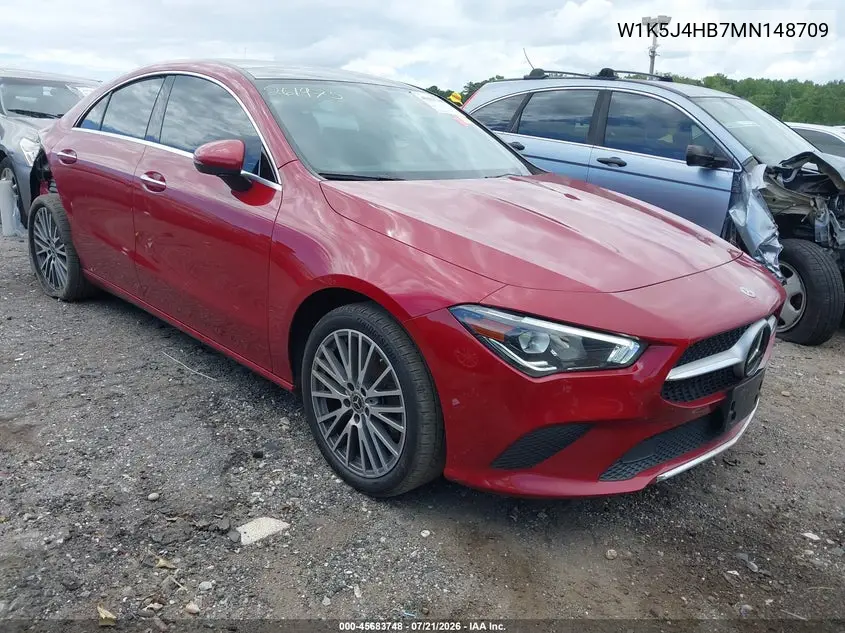 2021 Mercedes-Benz Cla 250 4Matic VIN: W1K5J4HB7MN148709 Lot: 45683748