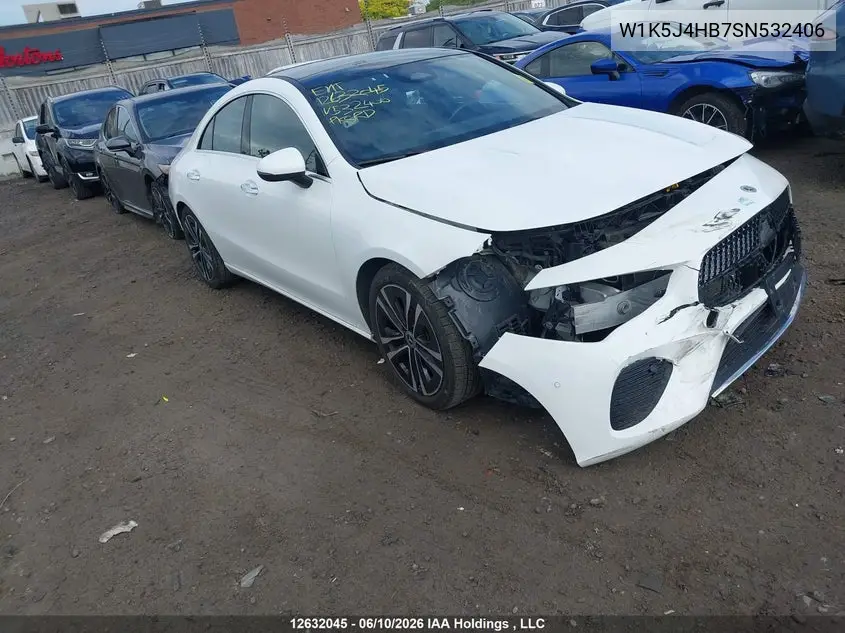 2025 Mercedes-Benz Cla 250 4Matic VIN: W1K5J4HB7SN532406 Lot: 12632045