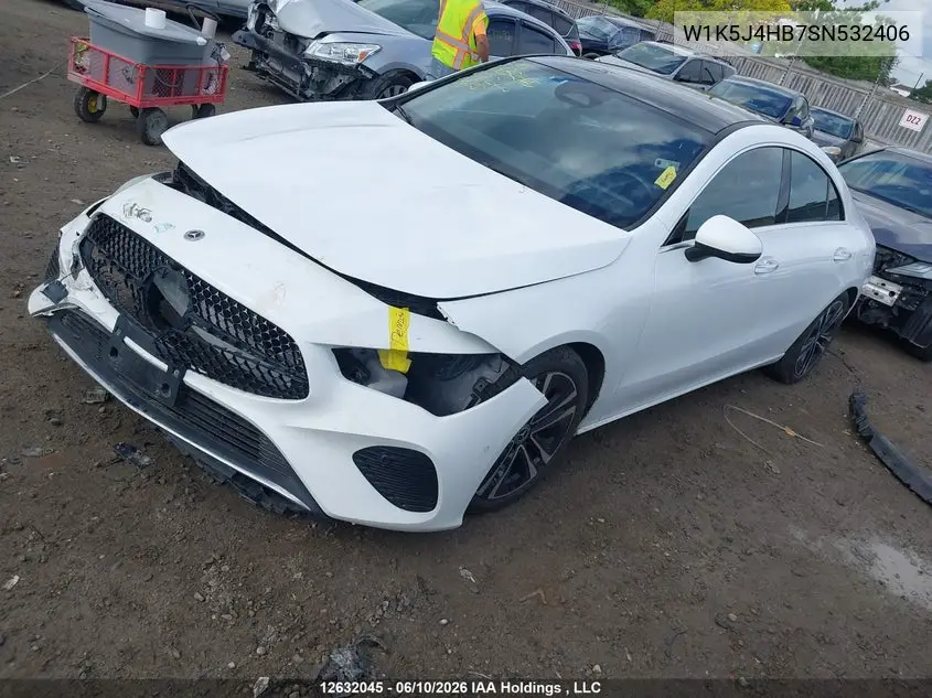 2025 Mercedes-Benz Cla 250 4Matic VIN: W1K5J4HB7SN532406 Lot: 12632045