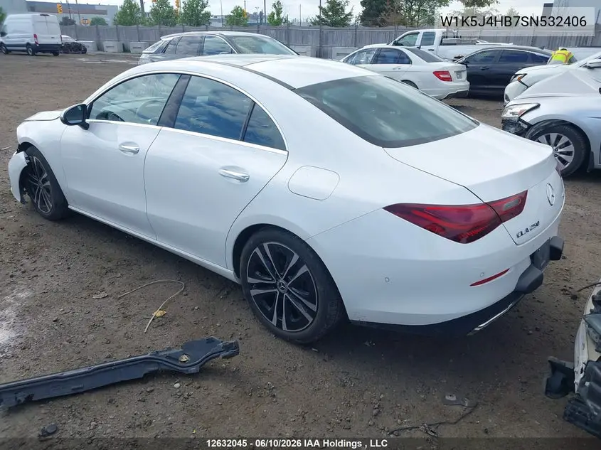 2025 Mercedes-Benz Cla 250 4Matic VIN: W1K5J4HB7SN532406 Lot: 12632045