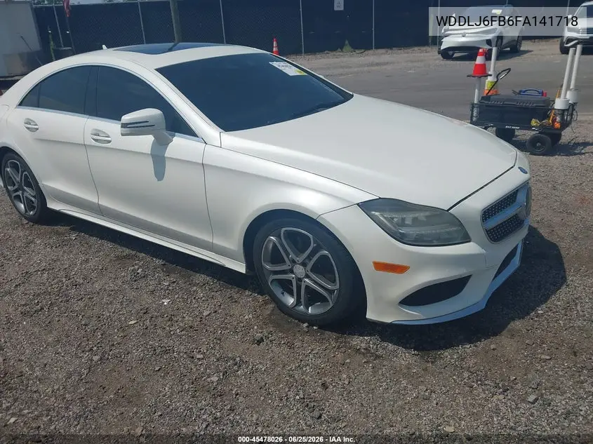 2015 Mercedes-Benz Cls 400 VIN: WDDLJ6FB6FA141718 Lot: 45478026