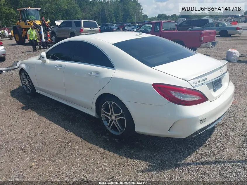2015 Mercedes-Benz Cls 400 VIN: WDDLJ6FB6FA141718 Lot: 45478026