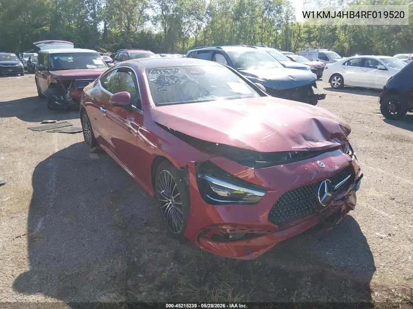 2024 Mercedes-Benz Cle 300 4Matic VIN: W1KMJ4HB4RF019520 Lot: 45215239