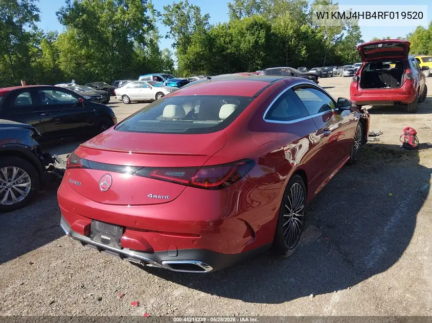 2024 Mercedes-Benz Cle 300 4Matic VIN: W1KMJ4HB4RF019520 Lot: 45215239
