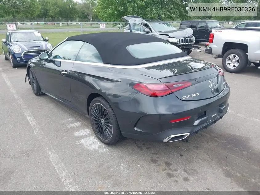 2024 Mercedes-Benz Cle 300 4Matic VIN: W1KMK4HB9RF036326 Lot: 45681988