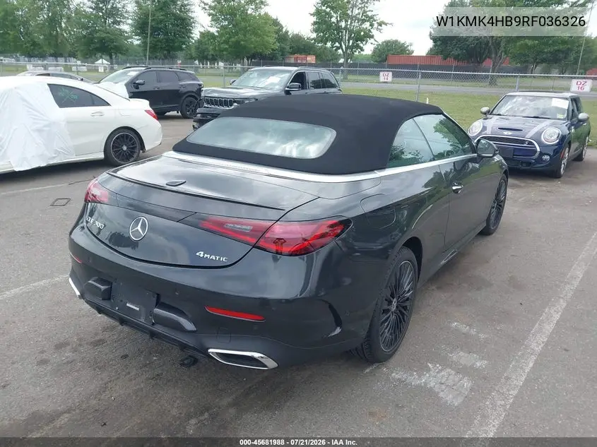 2024 Mercedes-Benz Cle 300 4Matic VIN: W1KMK4HB9RF036326 Lot: 45681988