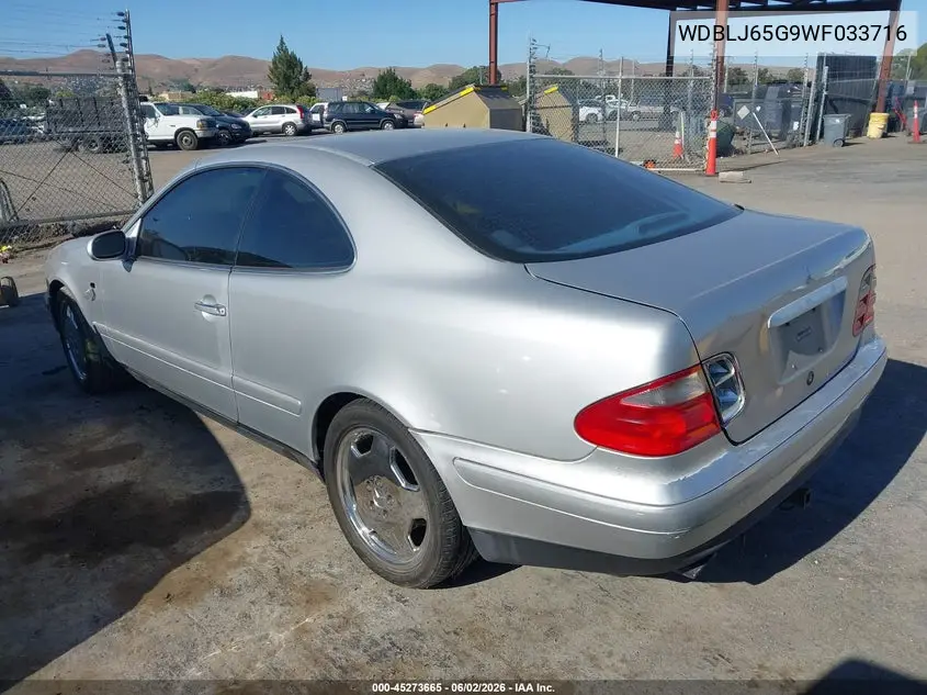 1998 Mercedes-Benz Clk 320 VIN: WDBLJ65G9WF033716 Lot: 45273665