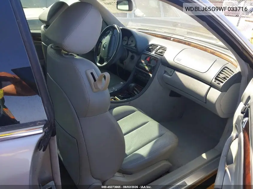 1998 Mercedes-Benz Clk 320 VIN: WDBLJ65G9WF033716 Lot: 45273665